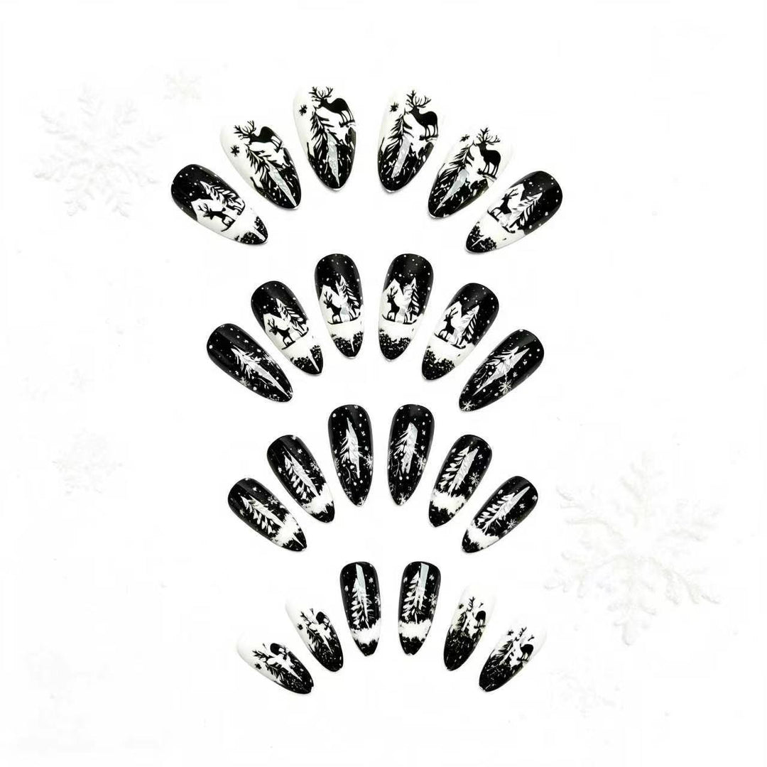 Elegant Artificial Nails in Christmas Design Kalsten