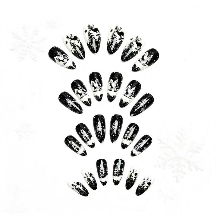 Snowy Winter-Themed Nail Art Kalsten