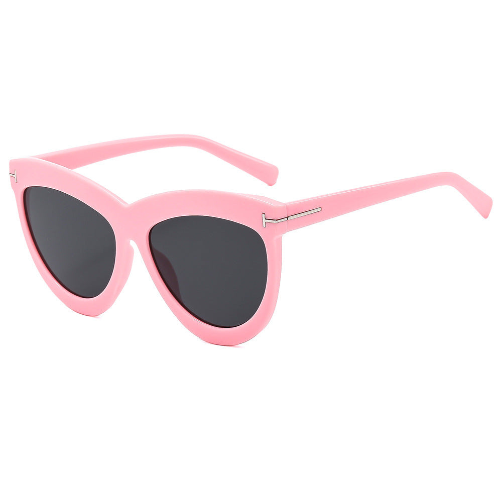 Stylish Cat-Eye Sunglasses with Slim Metal Accents Kalsten