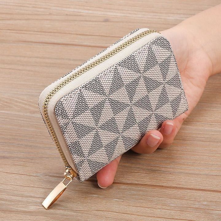 Geometric Patterned Zippered Coin Purse Kalsten