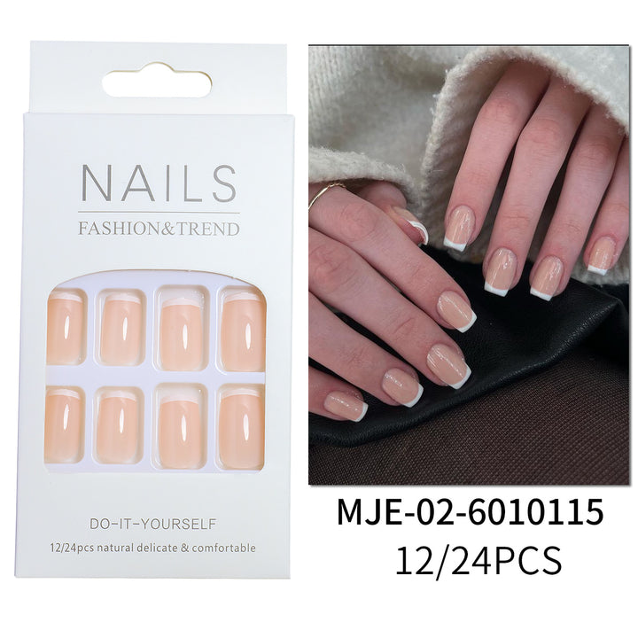Elegant French Tip Press-On Nail Set Kalsten 1787225130