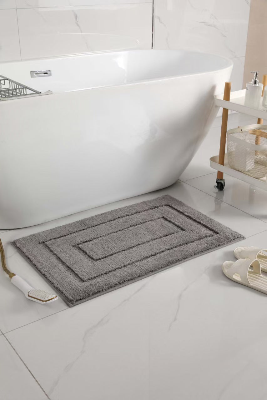 Plush Rectangular Bath Mat Kalsten