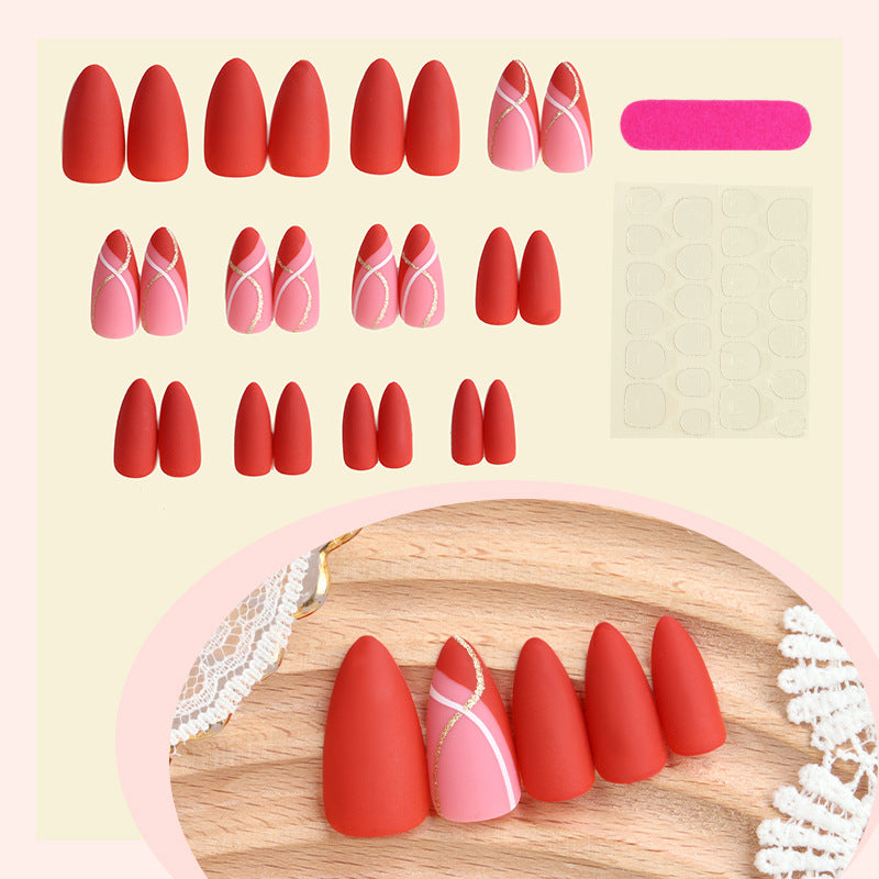 Elegant Mat Finish Press-On Nails Kalsten