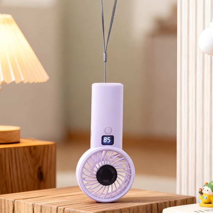 Ladies Portable Hand Fan with LED Display and Lightweight Design Kalsten