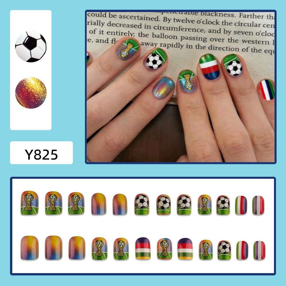 Creative nail art design with football motifs Kalsten