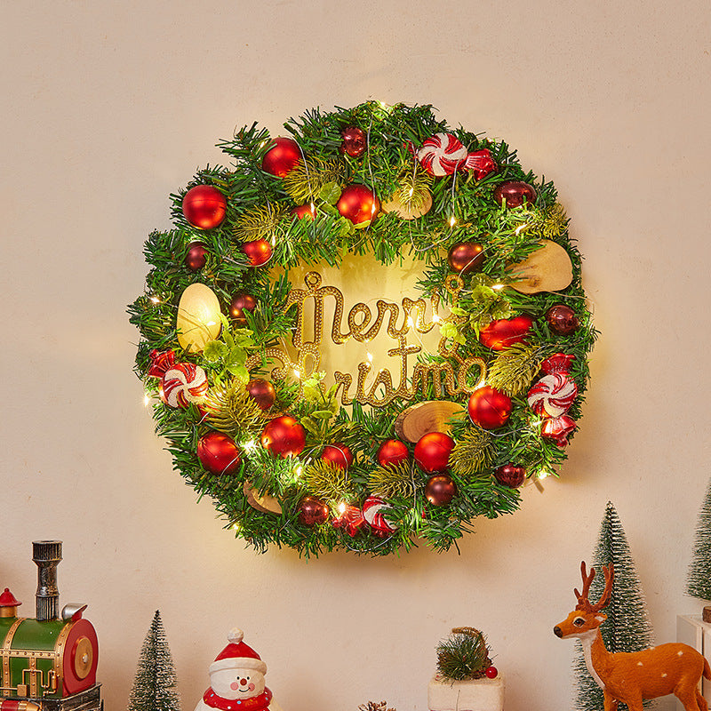 Festive Christmas wreath with lights Kalsten