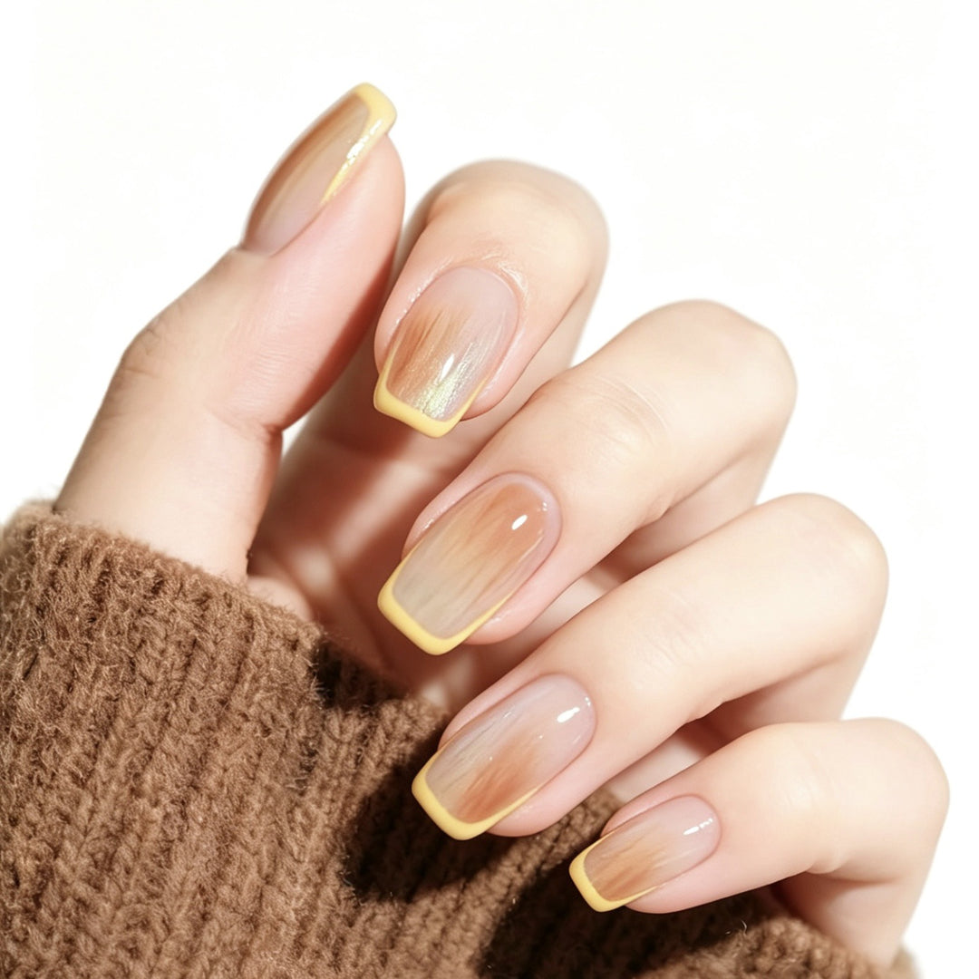 Ombre French Tip Acrylic Nail Set Kalsten