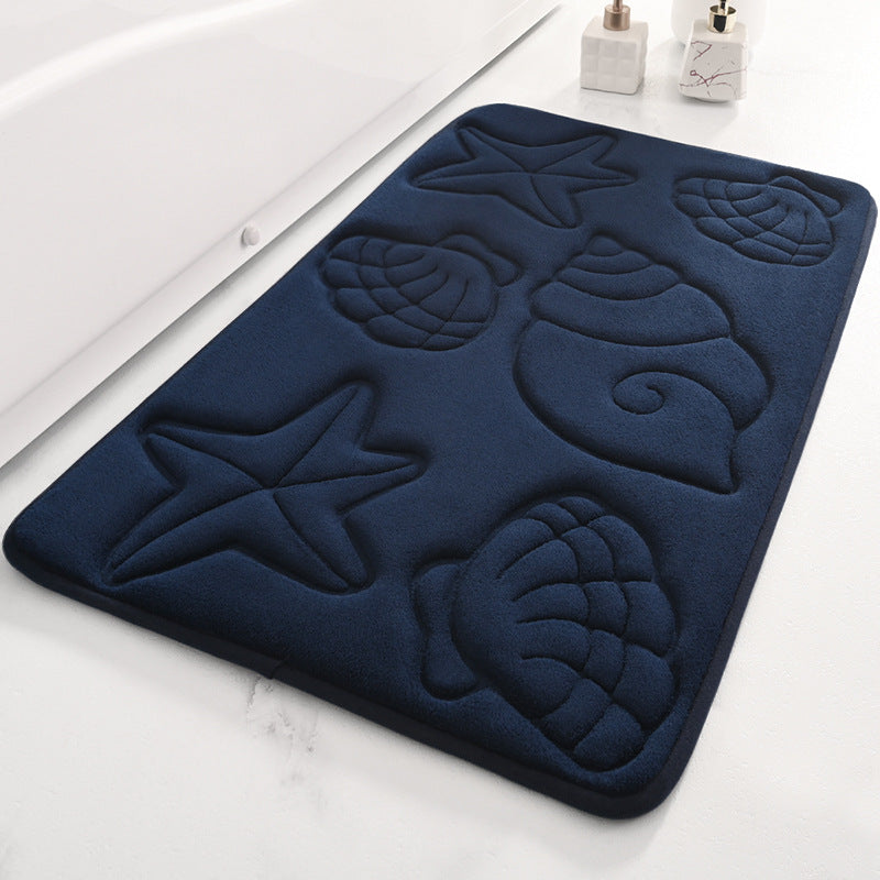 Coastal-Themed Shell Design Bath Rug Kalsten