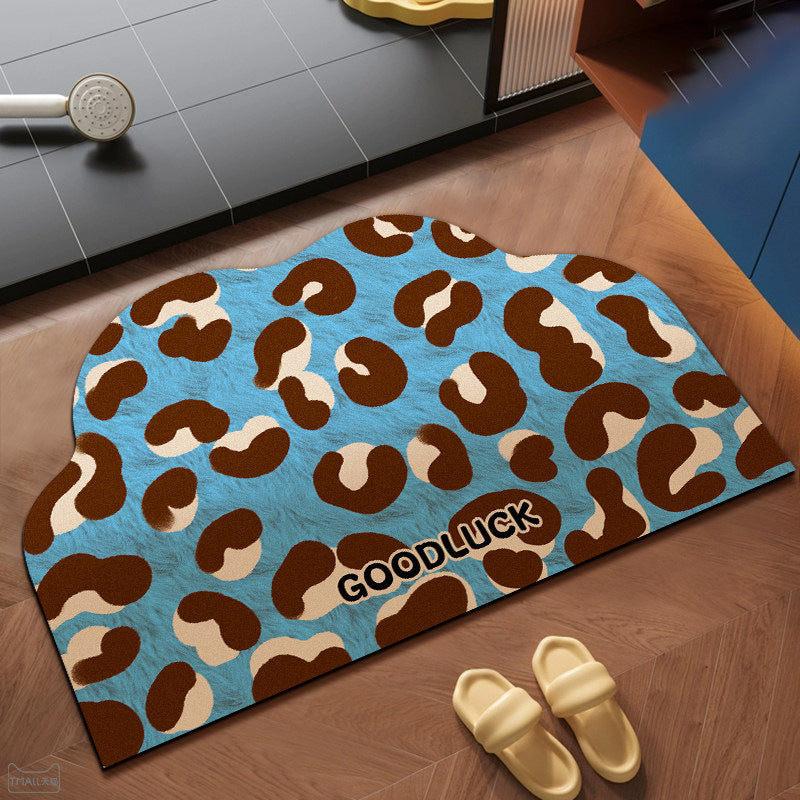 Decorative Leopard Print Bath Mat