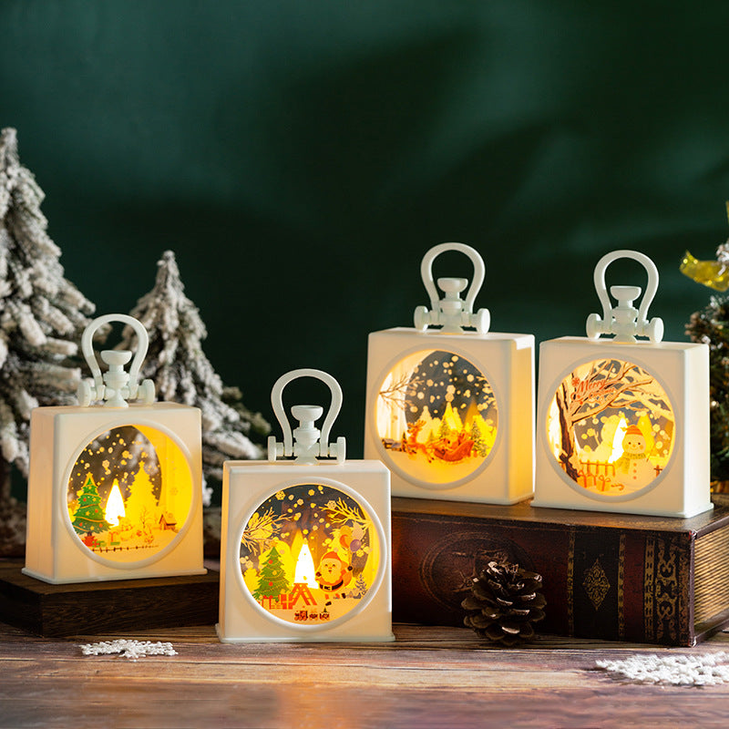 Decorative Christmas lantern with LED lighting