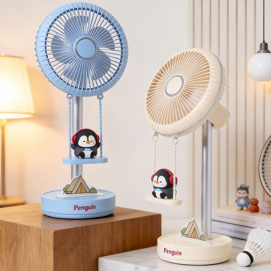 Ladies portable table fan with cute penguin design Kalsten