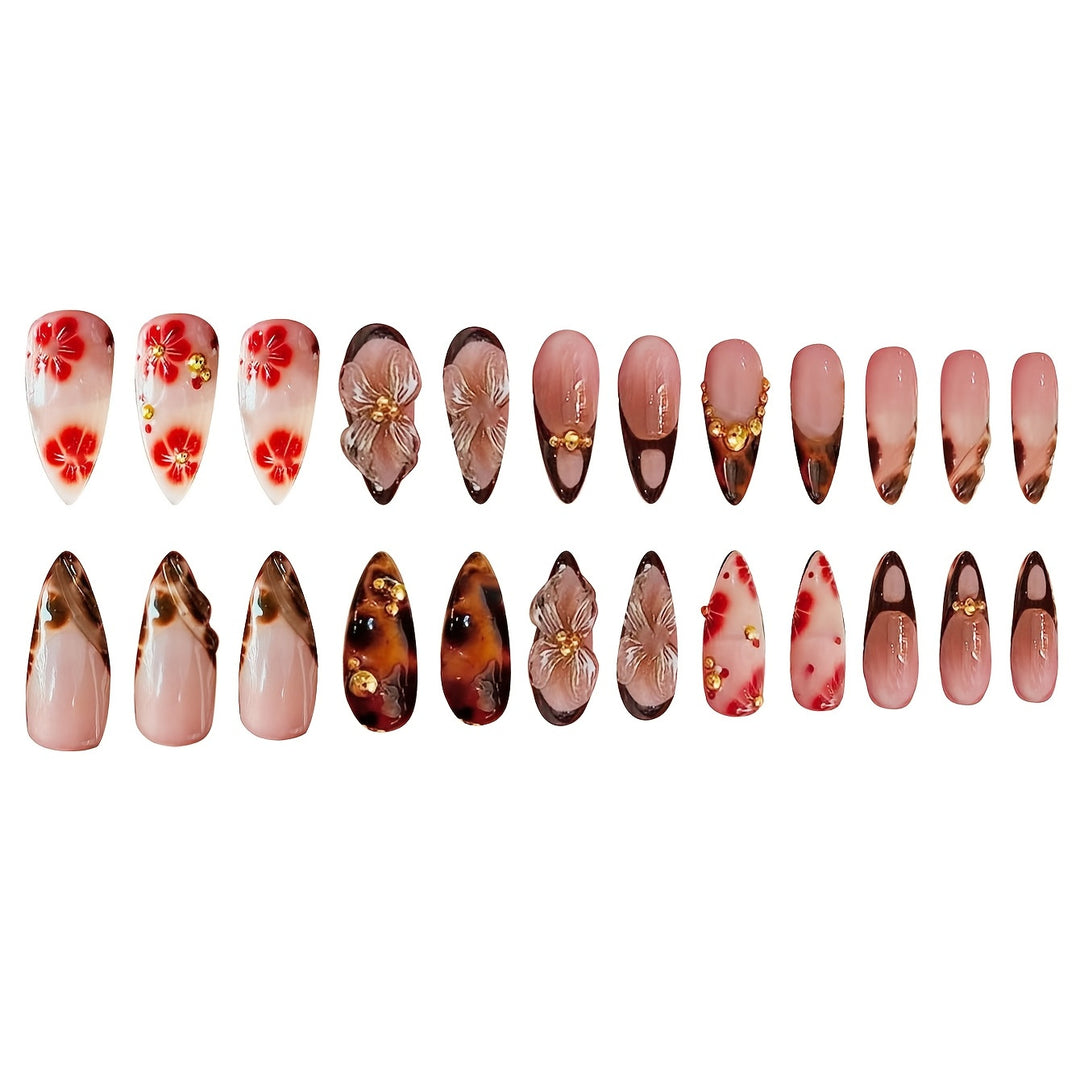 Artistic Stiletto Press-On Nail Art Set Kalsten