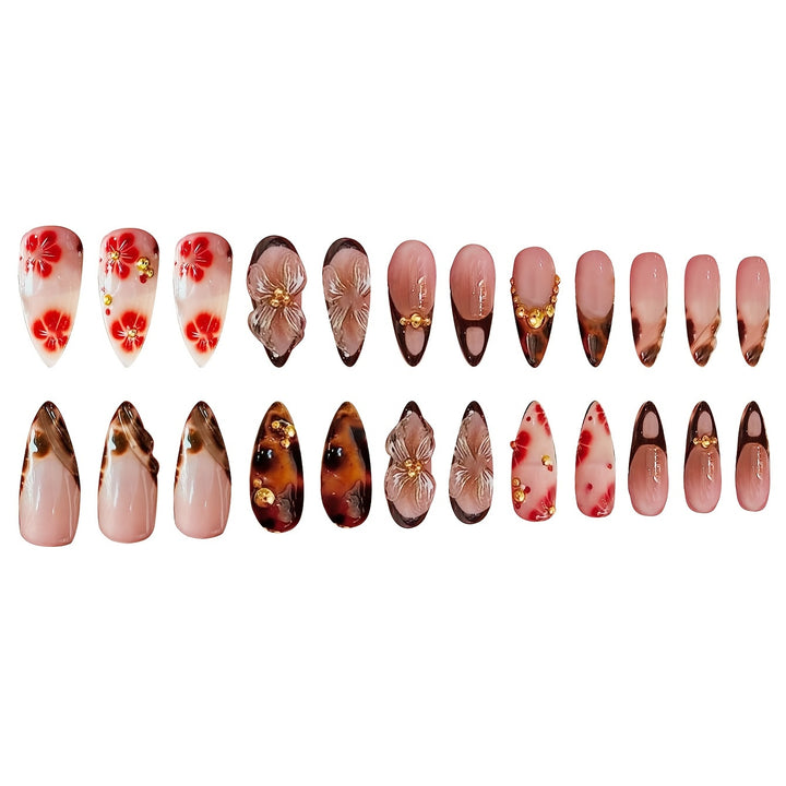Artistic Stiletto Press-On Nail Art Set Kalsten