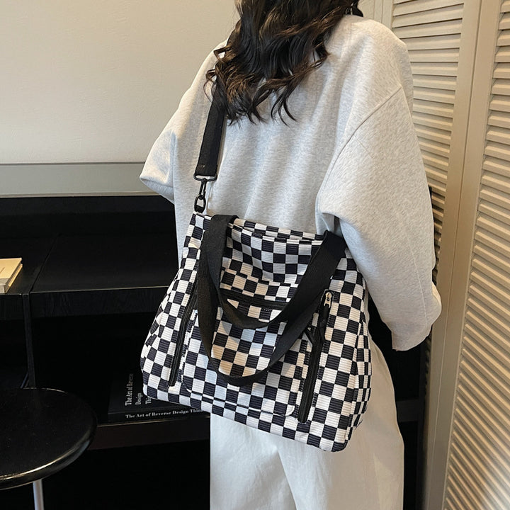Versatile Checkered Tote Bag Kalsten