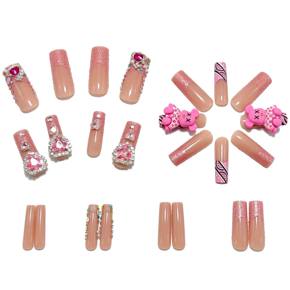 Creative artificial nails with charms and glitter Kalsten