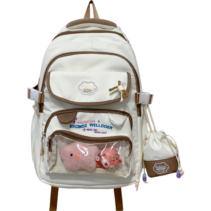 Multi-Compartment Transparent Travel School Backpack Kalsten