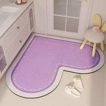 Heart-shaped Plush Bath Mat
