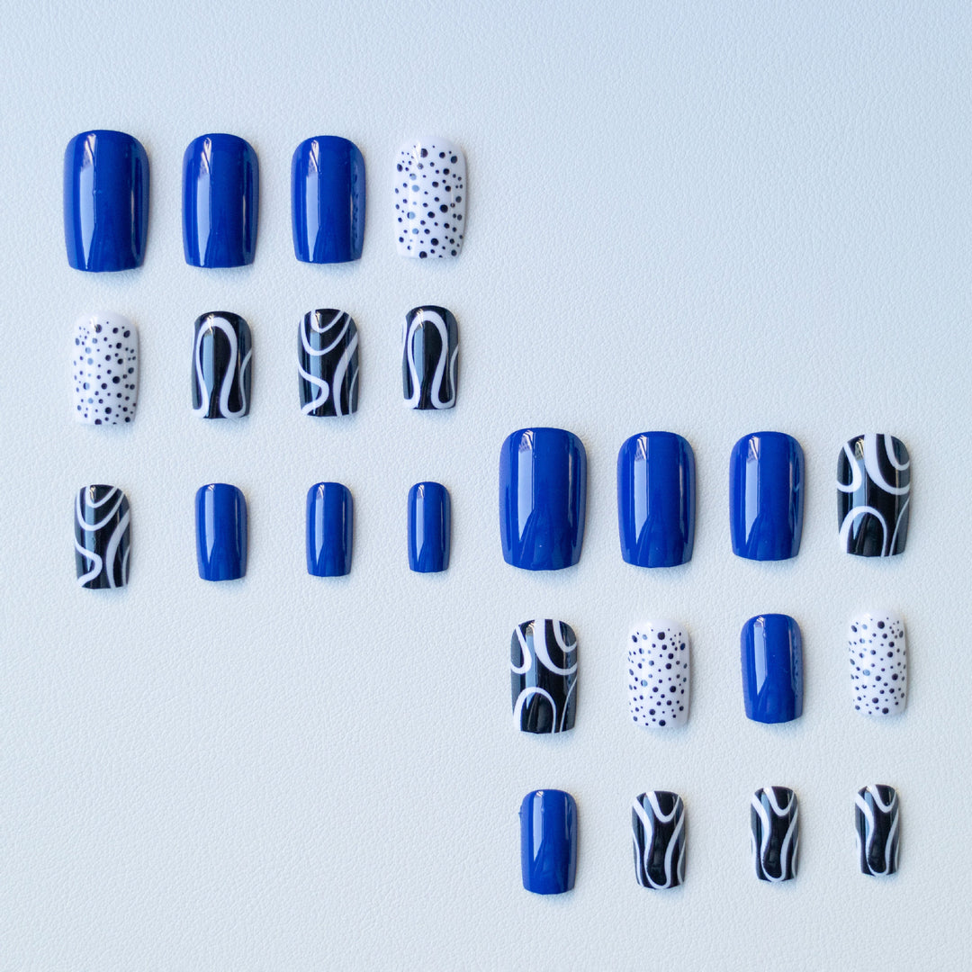 Artistic Nail Design Kit with Abstract Patterns