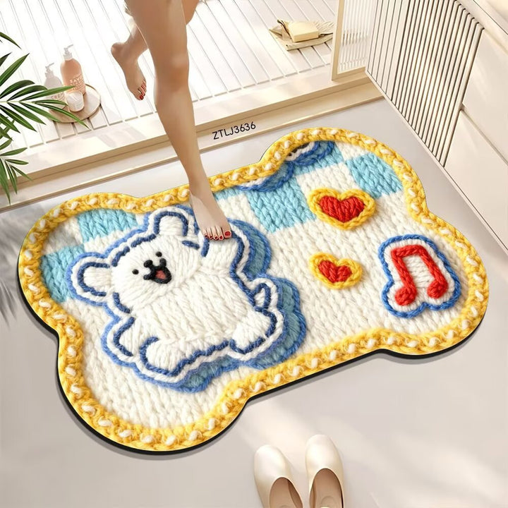 Decorative Plush Bath Mat