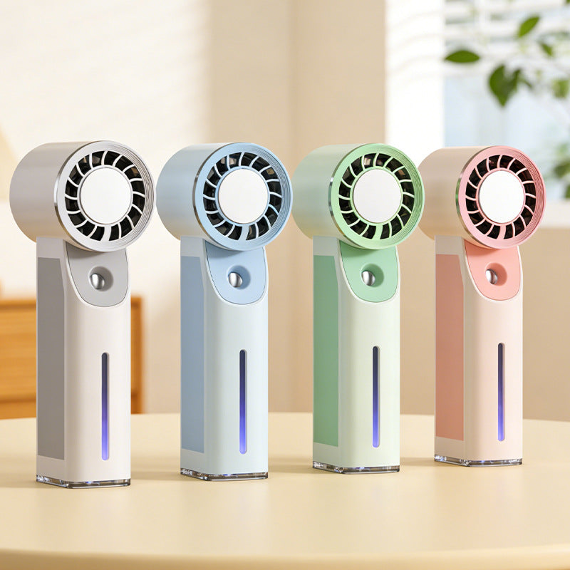 Cooling portable bladeless misting fan with USB rechargeable battery and adjustable airflow Kalsten