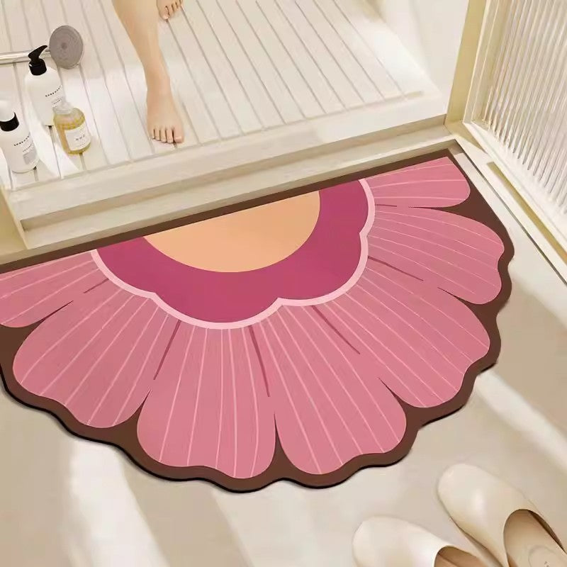 Floral-Shaped Memory Foam Bath Mat
