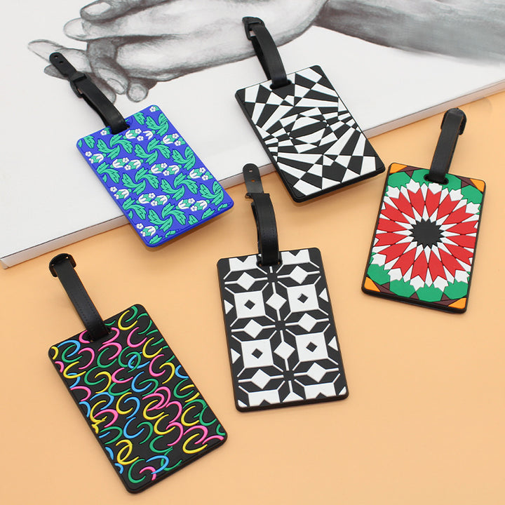 Unisex Luggage Tag with Modern Geometric Design Kalsten