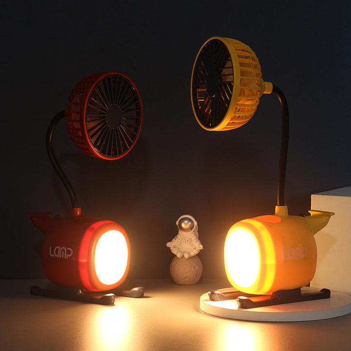 Women's multifunctional table fan with LED lighting and flexible arm Kalsten