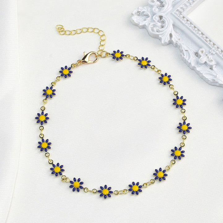 Colorful Floral Chain Bracelet Kalsten