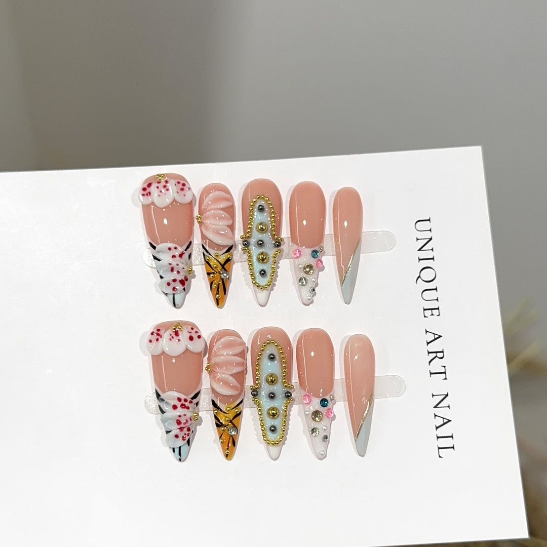Artistic Press-On Nail Designs