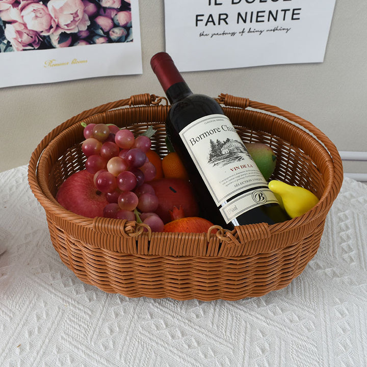 Handcrafted Woven Storage Basket with Lid Kalsten