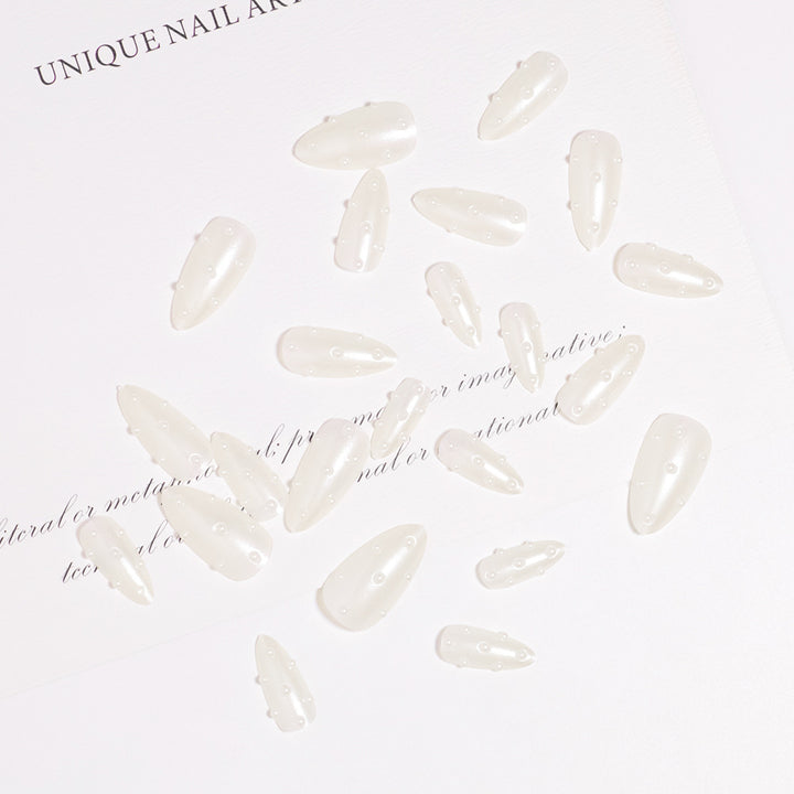 Premium Pearl-Embellished Stiletto Press-On Nails Kalsten