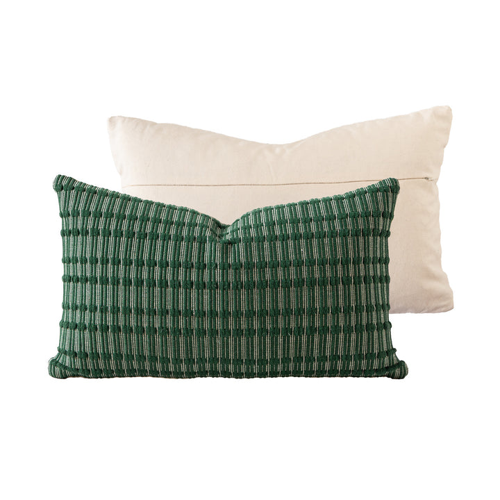 Cotton cushion duo with handwoven texture and hidden zipper Kalsten