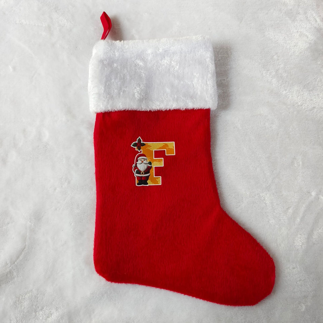 Festive Christmas stocking with customizable design