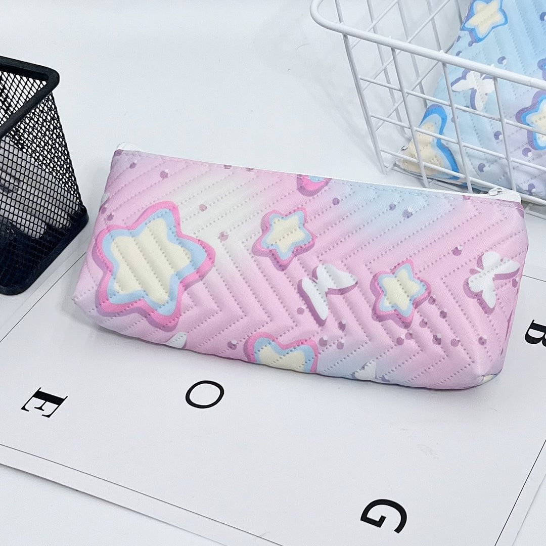 Quilted Butterfly Print Pencil Case Kalsten