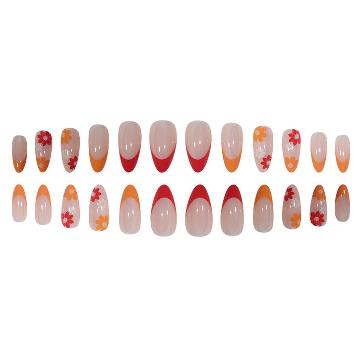 Floral-Designed Press-On Nail Set Kalsten