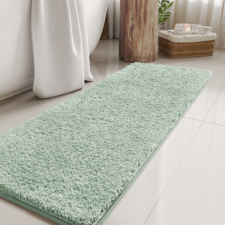 Plush Textured Bathroom Runner