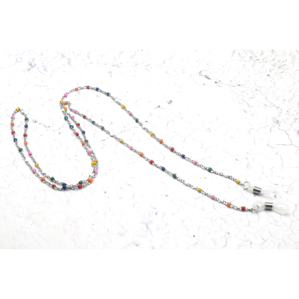 Vibrant Multi-Colored Beaded Eyewear Chain Kalsten
