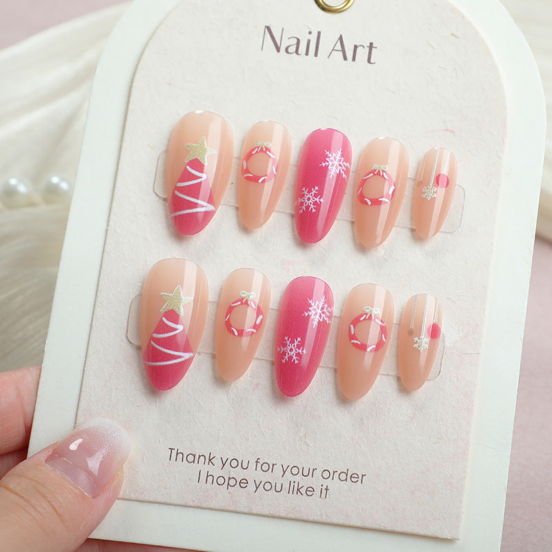 Festive Holiday Nail Art Press-On Set