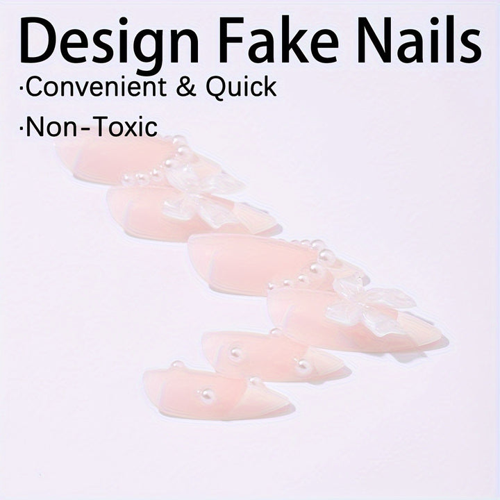 Artificial nail set with elegant decorative elements Kalsten