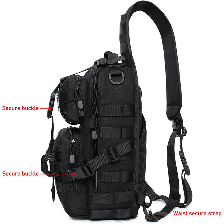 Tactical Sling Backpack with Multiple Compartments and Adjustable Carry Strap Kalsten