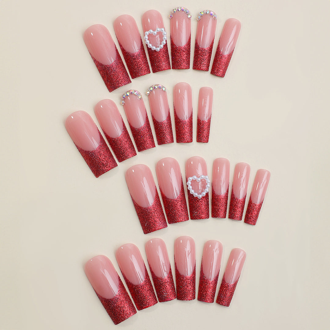 Glamorous Glittery Press-On Nails Kalsten