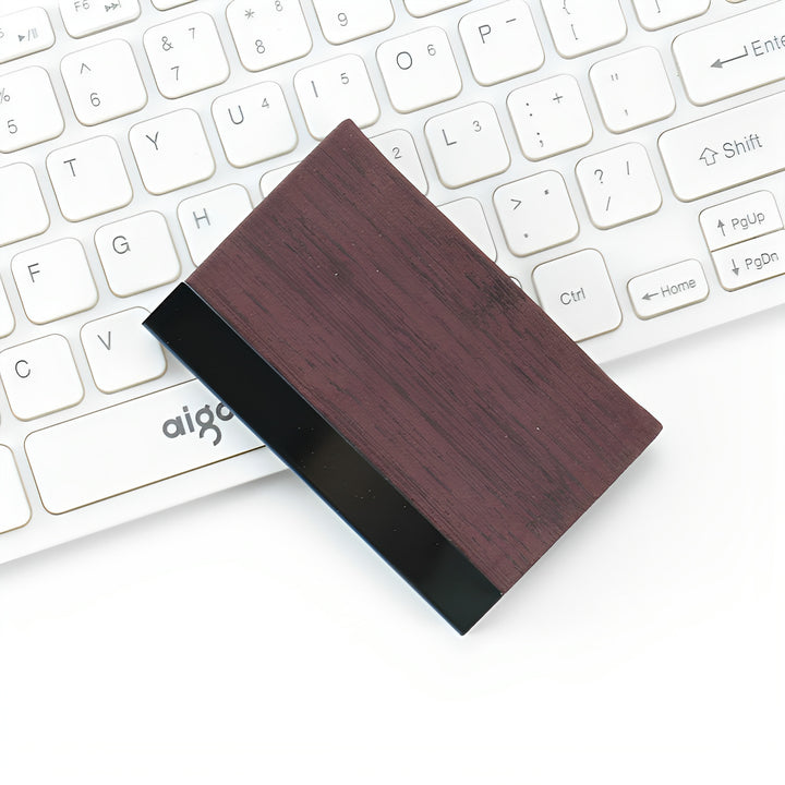Premium Wood-Inspired Wallet Card Holder