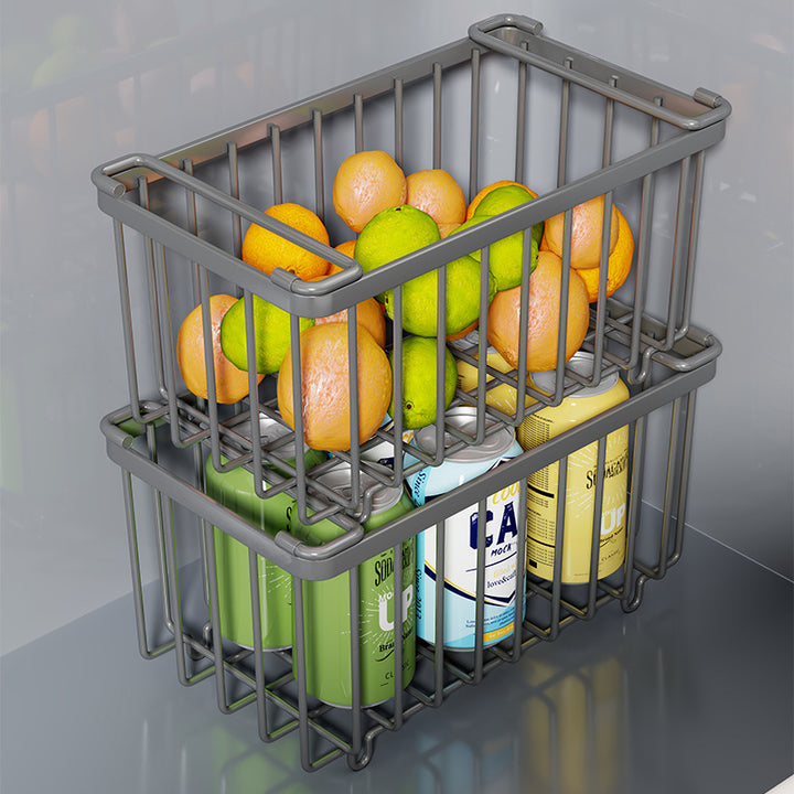 Wire Refrigerator Can Organizer Basket with Slide Handles