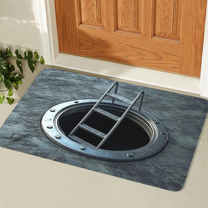 3D Brick Pattern Optical Illusion Bath Mat Kalsten