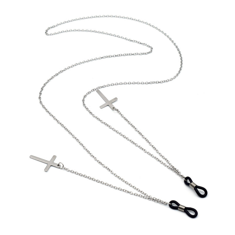 Trendy Metal Cross Eyewear Chain Kalsten