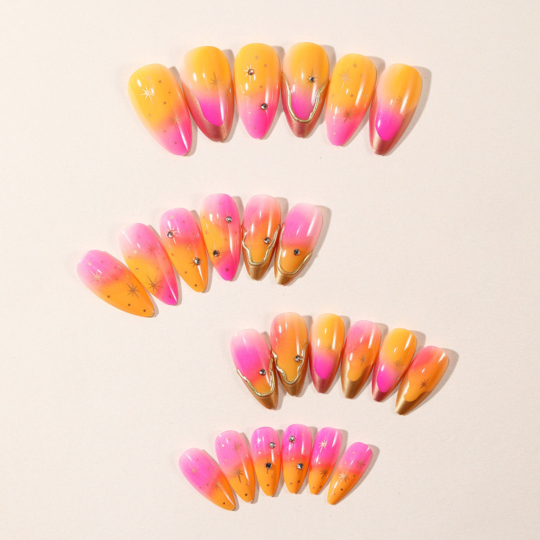 Elegant Ombre Press-On Nail Design Kalsten
