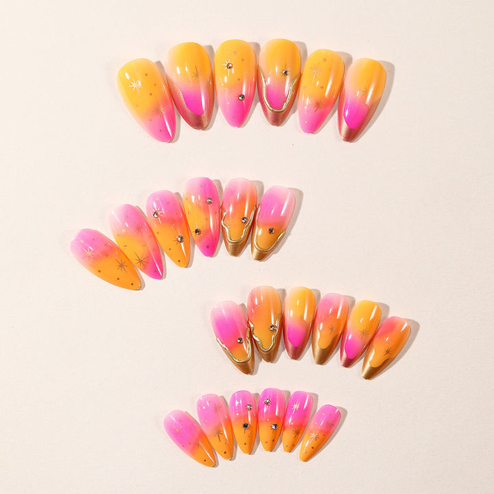 Elegant Ombre Press-On Nail Design Kalsten