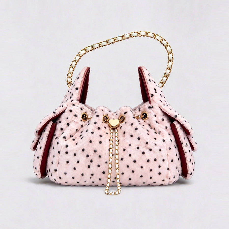 Playful Polka Dot Handheld Purse