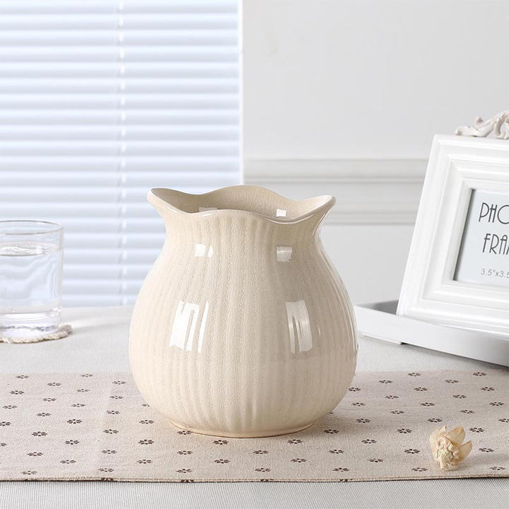 Artistic Wavy Ceramic Vase