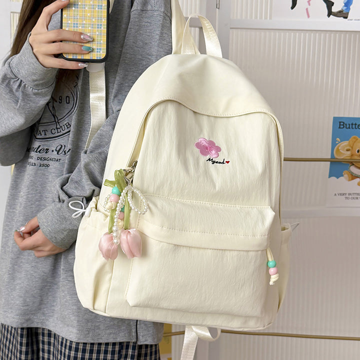 Elegant Floral Embellished Backpack Kalsten